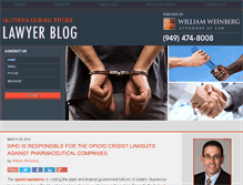 Tablet Screenshot of californiacriminaldefenselawyerblog.com